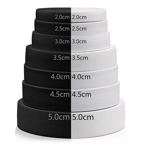 5 meters 20/25/30/35/40/45/50MM White/black Nylon Highest Elastic Bands Garment Trousers Sewing Accessories DIY rubber band ► Photo 1/6