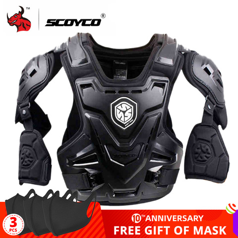 SCOYCO CE Motorcycle Armor Motocross Chest Back Protector Armour Vest Motorcycle Jacket Racing Protective Body Guard MX Armor ► Photo 1/6