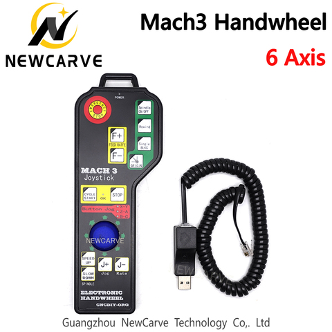 CNC 6 Axis Mach3 Manual Remote Control Handle USB Pendant DSP JOG Encoder For CNC Router ► Photo 1/4