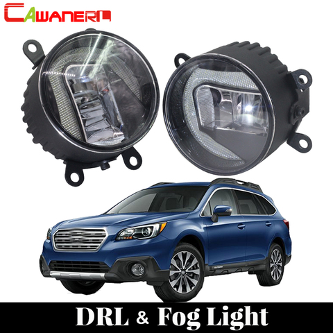 Cawanerl 2 Pieces Car Styling LED Light Fog Light Daytime Running Lamp DRL White 12V For Subaru Outback 2010 2011 2012 ► Photo 1/6