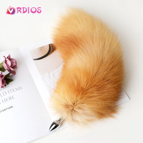 Detachable Anal Plug Real Fox tail Smooth Touch Metal Butt Plug Tail Erotic BDSM Sex Toys for Woman Couples Adult Games Sex Shop ► Photo 1/6