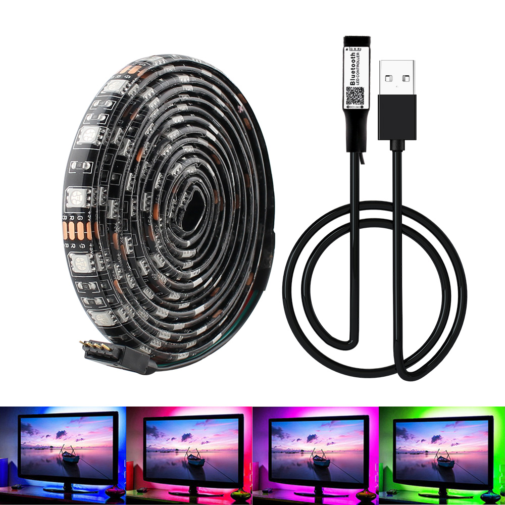 WIFI USB Powered RGB 5050 5V Waterproof LED Strip Light PC/TV Backlight+Remote 