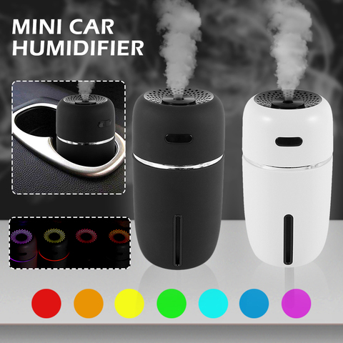 Portable LED Car Air Humidifier Essential Oil Diffuser Mini USB