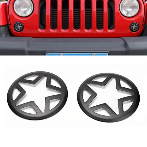 1Pair Car Fog Light Lamp Cover Protect Trim Fit for Jeep Wrangler JK & Unlimited 2 doors and 4 doors 2007-2017 Car Accessories ► Photo 1/6