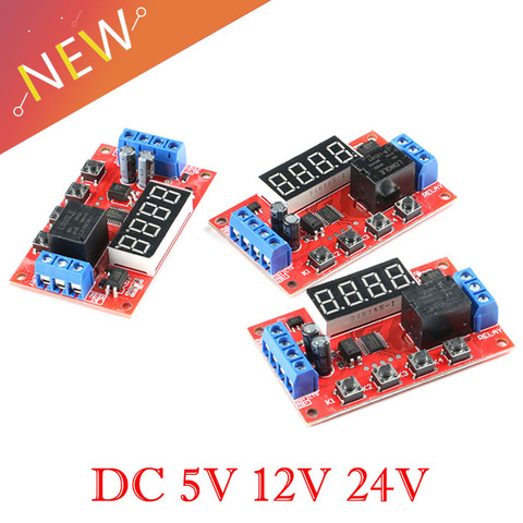 DC 5V 12V 24V 10A Adjustable Time Delay Relay Module LED Digital Timming Relay Timer Delay Trigger Switch Timer Control Switch ► Photo 1/6