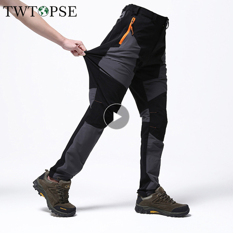 TWTOPSE Men Elastic Water Resistant  Pants Windproof Durable Hiking Camping Cycling MTB Bike Bicycle Pant Trousers Spring Autumn ► Photo 1/6