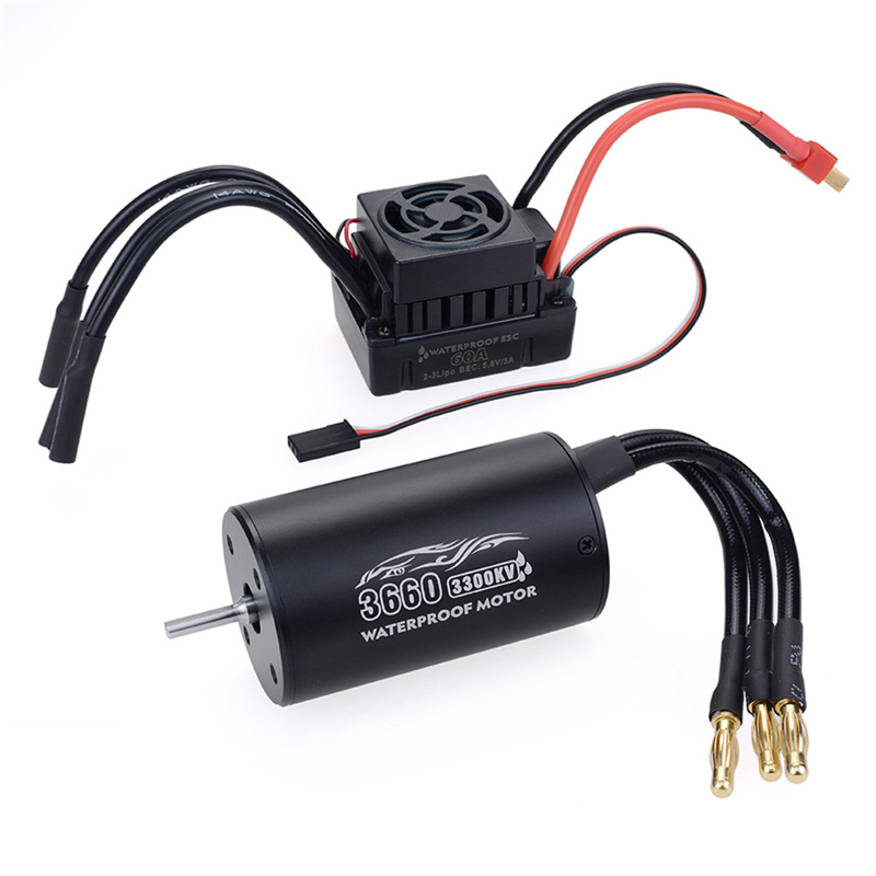 Surpass Hobby 3650 Waterproof 4Pole￠3.175mm Unsensed Brushless RC Car Motor For 