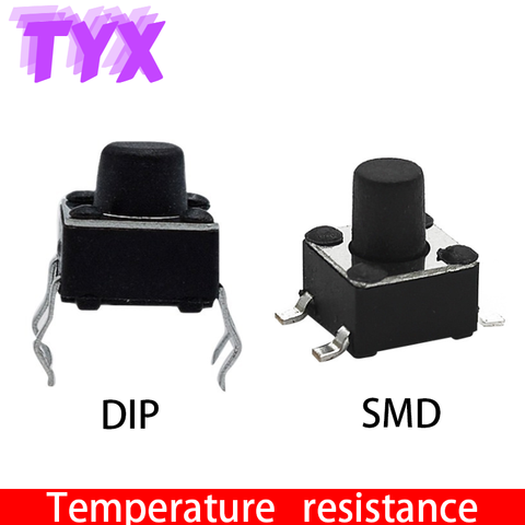 50PCS SMD DIP 4.5*4.5 Mini Tactile Touch Button Micro Switch 4.5x4.5x3.8/4.3/5/6/7/8/9MM Momentary Button 4Pin ► Photo 1/5