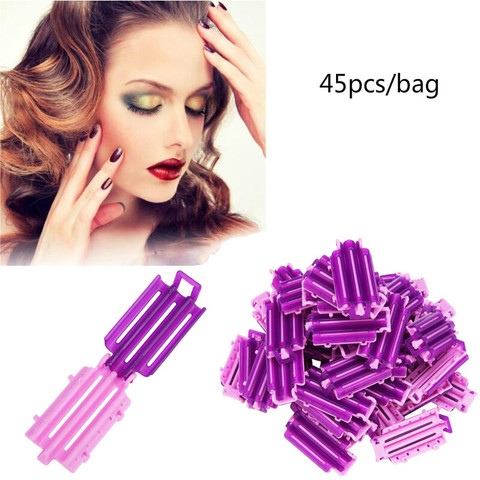 45pcs/bag Hair Clip Wave Perm Rod Bars Corn Curler DIY Curler Fluffy Clamps Rollers Fluffy Hair Roots Perm Hair Styling Tool ► Photo 1/6