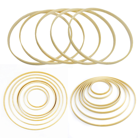 5pcs 9/12/17/19/22/26/30cm Ring Round Wooden Bamboo Hoop Frame DIY Cross Stitch Embroidery Sewing Craft Tools Wedding Decoration ► Photo 1/6