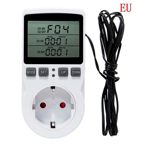 Multifunctional Thermostat Electronic Digital Timer Temperature Controller Socket with Timing Switch Sensor Probe 110-220V ► Photo 1/6
