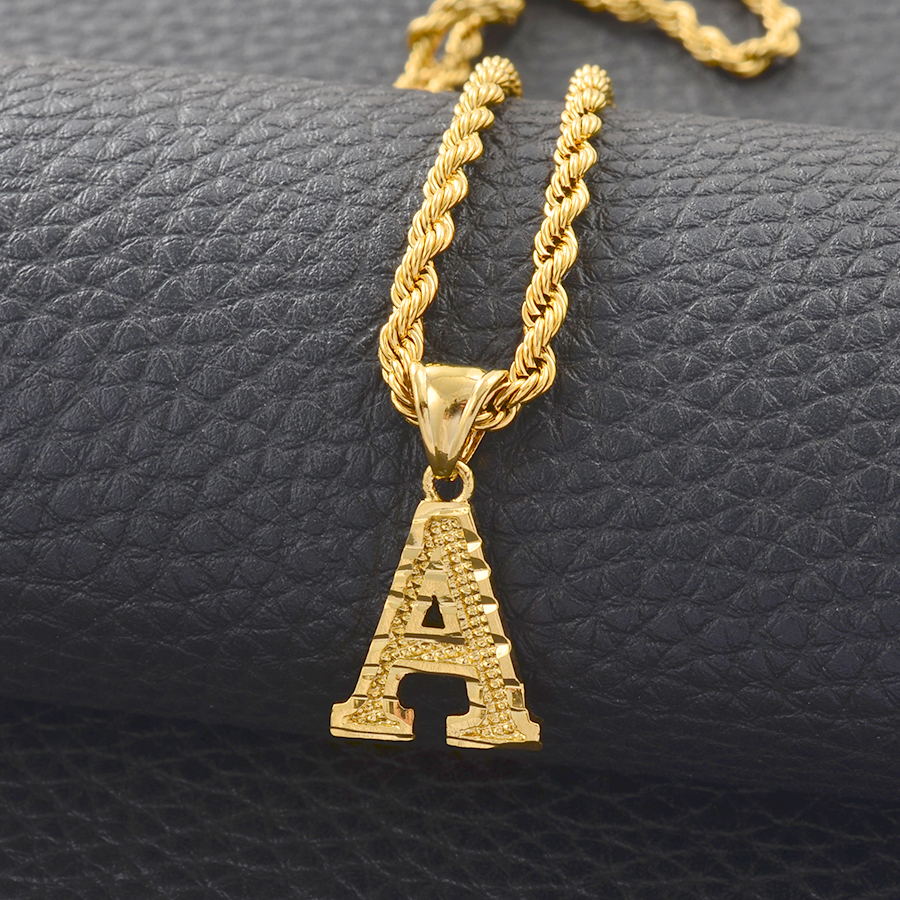 Gold Chain Necklace Men Letter, Chains Letter Initial