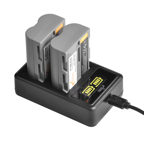 1900mAh EN-EL3E EN EL3e Battery + LED Dual Charger for Nikon D50, D70, D70s, D80, D90, D100, D200, D300, D300S, D700 ► Photo 1/6