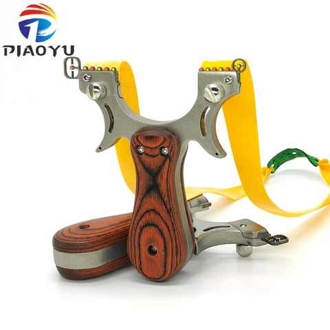 Professional Hunting Slingshot High Quality Stainless Steel Catapult with Flat Rubber Band Outdoor Shooting Game Sling Shot Set ► Photo 1/6