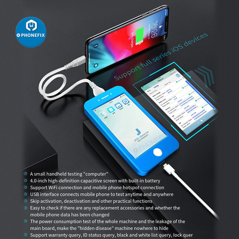 JC iDetector Intelligent Phone Detector Fault Tester Support Full Series IOS Devices for iPhone Reading Writing Underlying Data ► Photo 1/6