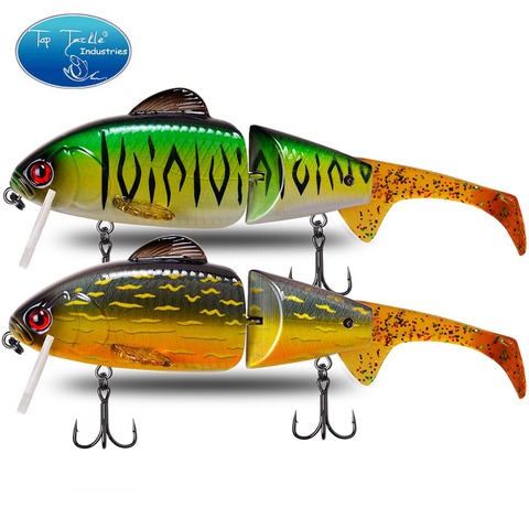 Swimbait with 3 pieces soft tails sinking fishing lure for pike 170mm 66g CF Lure jointed bait Two Segments ► Photo 1/5