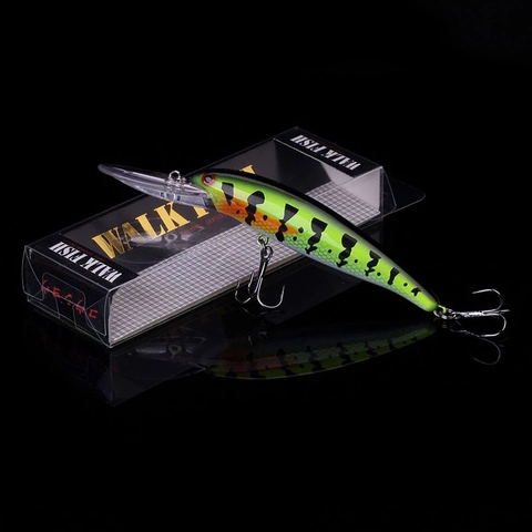 WALK FISH Hot Wobbler Fishing Lure 115mm 11.6g Plastic Minnow Bass Pike Artificial Hard Bait Fishing Tackle Pesca Diving 3-4M ► Photo 1/6