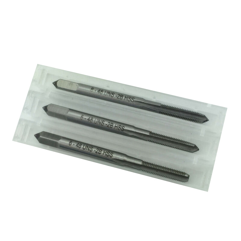 3pcs Hand Tap 6-48 UNS 3-Flutes HSS TAP SET Metalworking Tool High Quality ► Photo 1/4