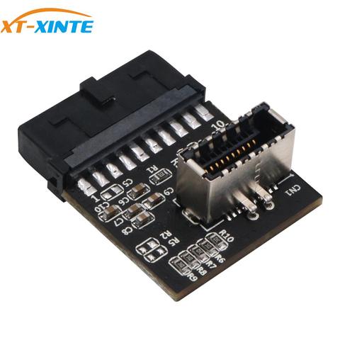 USB 3.0 (3.1 Gen 2) Internal IDC 20 Pin Motherboard Header to A-Key 20Pin Female Header Converter for Type C Panel Mount Adapter ► Photo 1/5