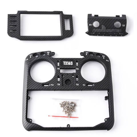 RadioMaster TX16S Original Replacement Front Case Carbon Silver Gold Face Plate Parts Set ► Photo 1/6
