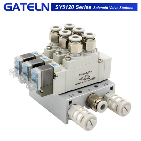 SMC type SY5120 Solenoid valve combination Single electronically controlled cylinder control valve SY5120-5LZD-01 SY5120-6LZD-01 ► Photo 1/6