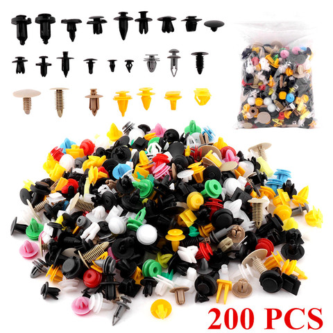 200pcs Car Mixed Universal Door Trim Panel Clip Fasteners Auto Bumper Rivet Retainer Push Engine Cover Fender Fastener Clip ► Photo 1/5