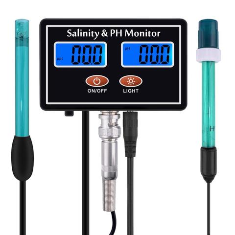 Professional Online 2 In1 Digital PH Meter Salinity Meter Pond Aquarium Swimming Pool Hot Spring Real-time Continuous Monitoring ► Photo 1/6