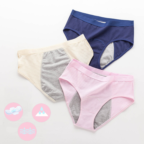 Panties For Menstruation Cotton Menstrual Panties High Waist Leak