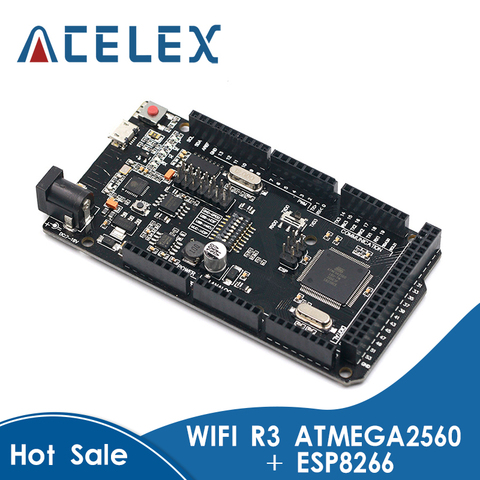 Mega2560 + WiFi R3 ATmega2560+ESP8266 32Mb memory USB-TTL CH340G. Compatible for Arduino Mega NodeMCU For WeMos MEGA 2560 ► Photo 1/6