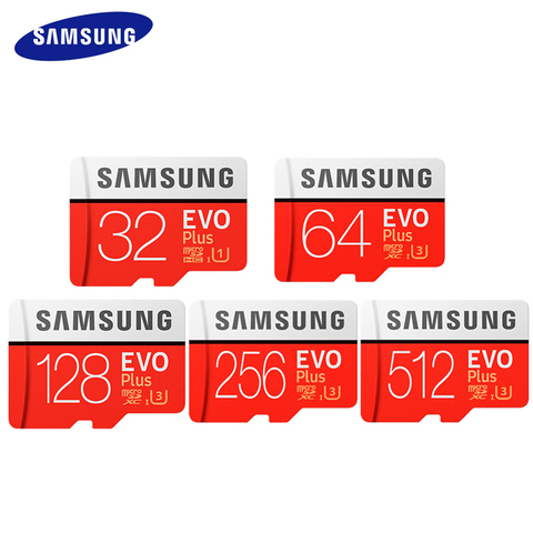 SAMSUNG Memory Card Micro SD Card 256GB 32G 64GB Microsd 8GB 16GB 128GB 512G SDHC SDXC Grade EVO+ C10 UHS TF SD Cards ► Photo 1/6