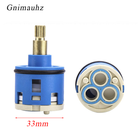 33MM shower faucet spool third gear ceramic spool, shower faucet faucet 3 switching position tap valve with three holes reversin ► Photo 1/6