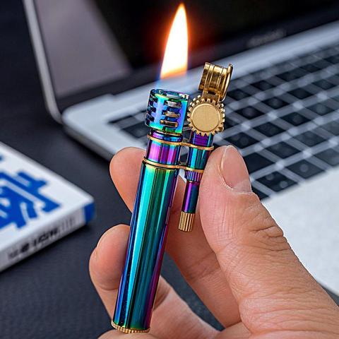 CHIEF Creative windproof mini retro personality kerosene lighter.Grinding wheel cigarette machine ► Photo 1/6