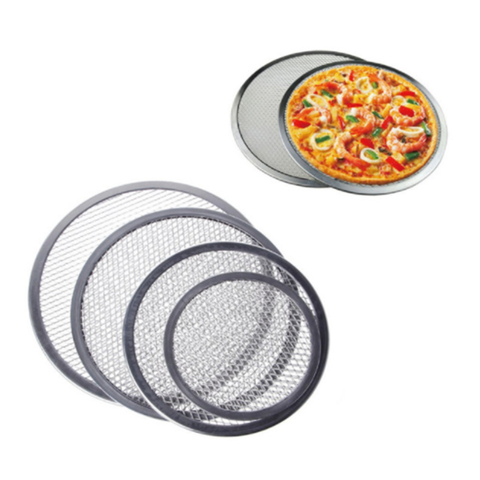 6-14 inch Pizza Pan Aluminum Thicken Non-stick Metal Net Round Pizza Mesh Pan Baking Tray Seamless Pizza Bakeware Kitchen Tools ► Photo 1/6