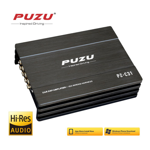 PUZU  ISO wiring harness cable Car DSP Amplifier 4X150W support PC tool 31 EQ  android APP bluetooth lossless USB music ► Photo 1/6