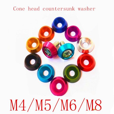 5pcs M4 M5 M6 M8 Aluminum alloy color countersunk umbrella flat head round head screw concave conical decorative groove washer ► Photo 1/1