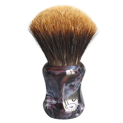 Dscosmetic 26MM SHD black badger hair fan shape knot shaving brush with resin handle ► Photo 1/6