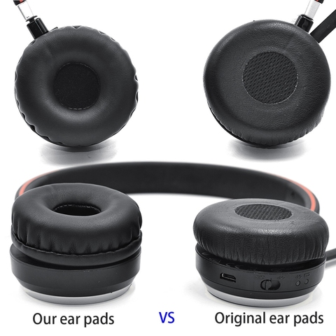 Replacement Leather Ear Pads Cushion Cover Earpads for Jabra Evolve 20 20se 30 30II 40 65  Headset ► Photo 1/6