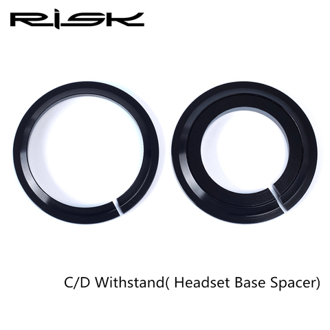 Risk 1.5inch Bike Headset Base Spacer Crown Race Bike Headset Washer Bicycle Parts 28.6mm Tapered Fork Straight Fork 45 degree ► Photo 1/6