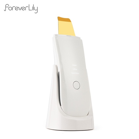 Golden 24kHz Ultrasonic Skin Scrubber With Nano Mist Moisturizing Pore Deep Cleaning Device Facial Peeling Exfoliating Machine ► Photo 1/6