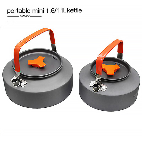 1.1L&1.6L camping kettle outdoor kettle Ultralight camping tableware travel tableware Outdoor Hiking Teapot outdoor picnic set ► Photo 1/6