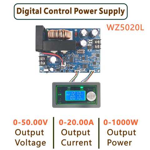 WZ5020L DC DC Buck Converter CC CV Step-down Power Module 50V 20A 1000W Adjustable Voltage Regulated power supply 5V 12V 24V ► Photo 1/6