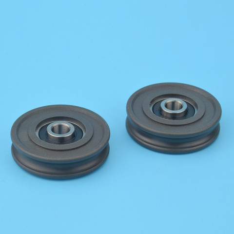 1pcs 8x45x11.5mm Low noise high loading 628RS U Groove sliding door roller wheel delrin POM nonstandard bearing u type pulley ► Photo 1/1