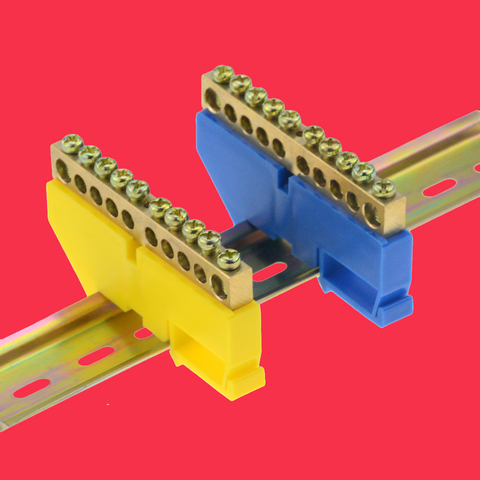 1pcs distribution box rail terminal block Flame retardant plastic wire arc terminal block Connector terminal 6 8 10 12 hole ► Photo 1/6