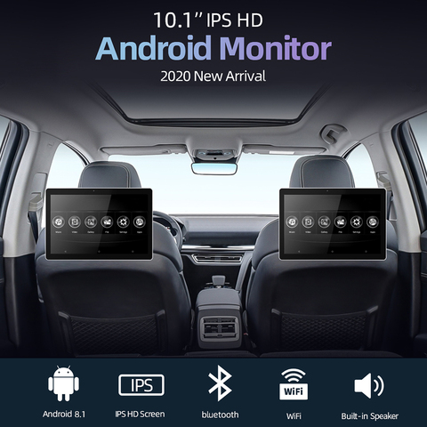 10.1 Inch Android  Car Headrest Monitor  HD 1080P Video Touch Screen WIFI/Bluetooth/USB/SD//FM MP5 Video Player ► Photo 1/6