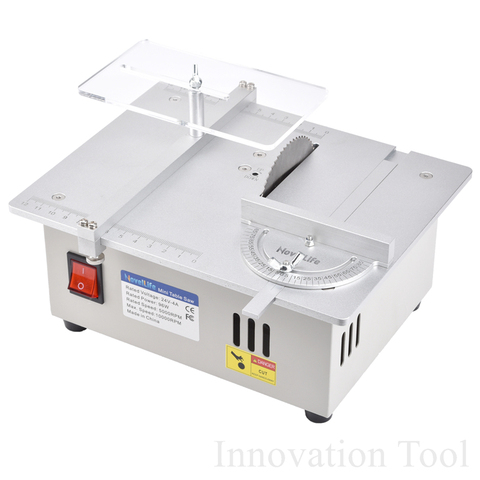 Mini Hobby Table Saw Woodworking Bench Saw DIY Handmade Model Crafts Cutting Tool with Power Supply 80mm Circular Saw Blade R3 ► Photo 1/6