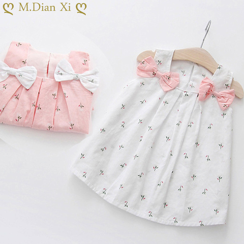 New Infant Toddler Kids Baby Girls Dress Print Princess Party Sleeveless Dresses Summer Baby Girl Clothes Children Outfits ► Photo 1/6