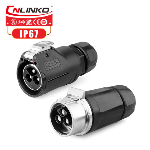 Cnlinko M28 Industrial Aviation Connector 2 3 8 Pin Male Plug Connector 15A 35A 50A 500V AC DC Electric Cable Ethernet Connector ► Photo 1/6