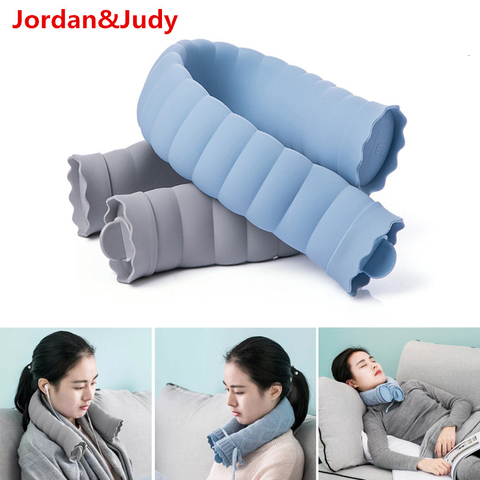 Jordan&Judy 710ml U-shape Hot Water Bag Silicone Bottle Neck Hand Warmer Heater Knitted Cover Water Storage Bags Keep Warm Smart ► Photo 1/6