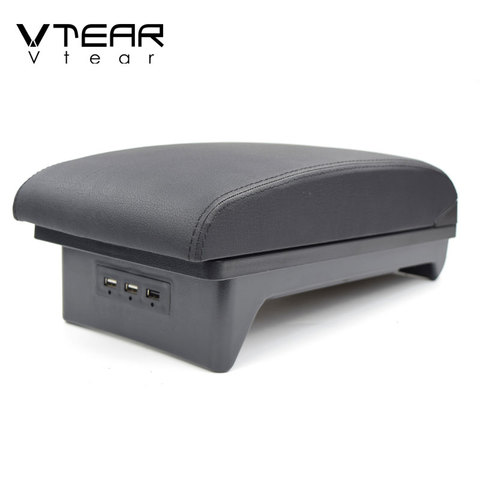 Vtear For Mitsubishi Xpander armrest car interior Accessories USB arm rest storage box center console styling decoration cover ► Photo 1/6