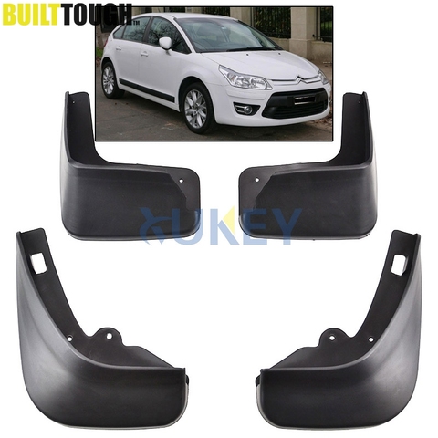 Accessories Fit For Citroen C4 2004~2010 Hatchback Mud Flap Splash Guard Mudguard 2005 2006 2007 W/Logo ► Photo 1/6